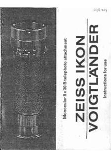 Zeiss Ikon Monocular manual. Camera Instructions.